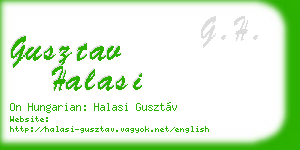 gusztav halasi business card