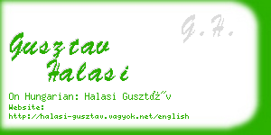 gusztav halasi business card